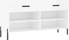 vidaXL fehér szerelt fa cipőpolc 102x35x55 cm