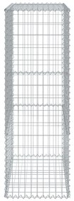 horganyzott vas gabion kosár fedéllel 300 x 50 x 150 cm