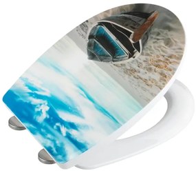 WENKO 23532100-WC WC-ülőke, 300/350 kg teherbírás, 36,5x45 cm, színes/ezüst