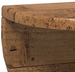 vidaXL Falpolc Falra szerelhető 2 pcs Öreg fa 38 x 19 x 19 cm Faanyag