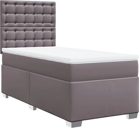 vidaXL szürke műbőr rugós ágy matraccal 80 x 200 cm