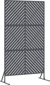 vidaXL Magánszféra Képernyő Antracit 100 x 50 x 180 cm Acél