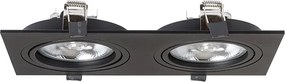 RENDL PASADENA G53 SQ II černá 230V LED G53 2x15W