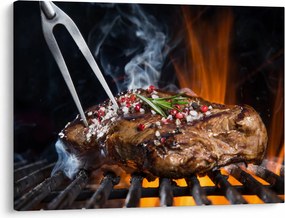 Egy sült steak képe (70x50 cm)