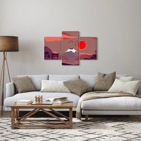 Kép - A Fuji-hegy illusztrációi (90x60 cm)