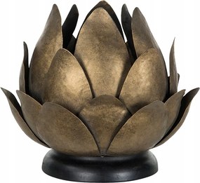 Gyertyatartó Virág teamécses Arany fém