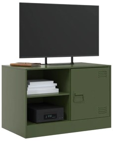 2 db olívazöld acél TV-szekrény 67 x 39 x 44 cm