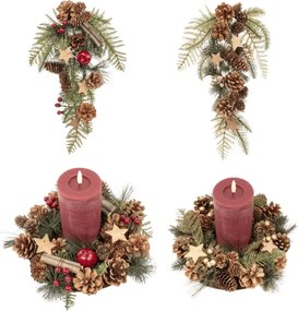 Kreatív készlet DIY CHRISTMAS koszorúk és dekorációk készítéséhez - különböző változatok