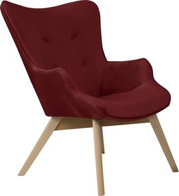 Piros bársony fotel Niko – Ropez