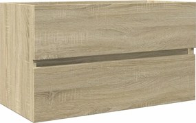 vidaXL sonoma tölgy színű szerelt fa mosdószekrény 80 x 38,5 x 45 cm