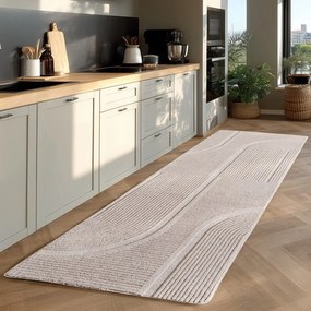 Krémszínű mosható futószőnyeg 80x250 cm Pompei 1612 – Ayyildiz Carpets