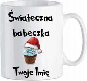 Karácsonyi muffin bögre Név