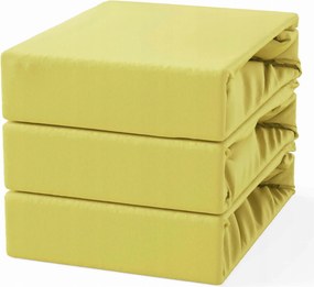 Pamut lepedő gumis 160x200 Mustár.