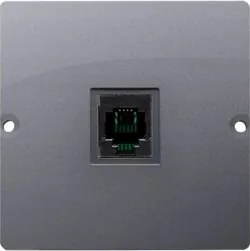 Kontakt Simon Basic RJ11 Egyetlen Ezüst Telefoncsatlakozó Aljzat BMTU.01/43