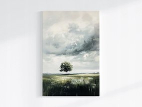 Poszter Tájkép Természet Fa Rét Ég Felhők Vihar 80x120