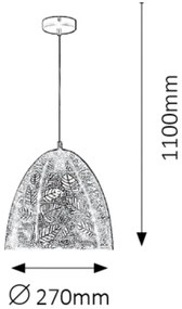 Rabalux 2277 - Csillár zsinóron MANORCA 1xE27/40W/230V