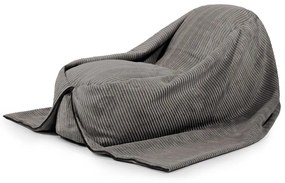 Sötétszürke kordbársony gyerek babzsákfotel Cocoon 120 – SLOWDOWN