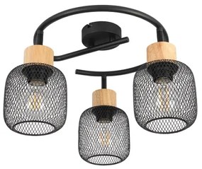 Brilagi - Spotlámpa BASKLITE 3xE27/15W/230V kaucsukfa/fekete