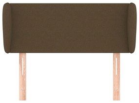 sötétbarna szövet fejtámla szárnyakkal 83x23x78/88 cm