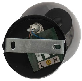 Okos mennyezeti spotlámpa fekete füstüveggel, beleértve a Wifi P45-öt - Vidro