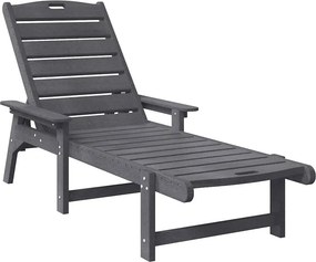vidaXL Napozó 2 pcs Világosszürke 195,5 x 53 x 98,5 cm Polietilén