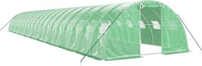 vidaXL zöld acélvázas melegház 80 m² 20 x 4 x 2 m