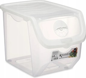 Zöldségtároló műanyag hűtőszekrényhez 12l átlátszó, fedéllel, fehér