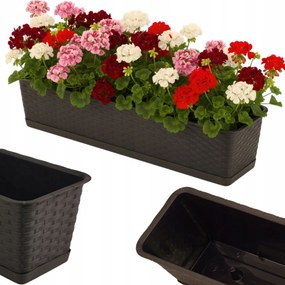 Ratolla erkélyláda állvánnyal ISR800P Téglalap alakú virágtartó