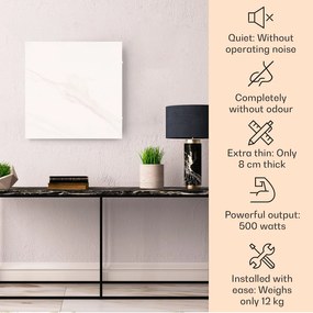 Klarstein Santorini Smart, infravörös hősugárzó, 60 x 60 cm, 500 W, heti időzítő, IP27