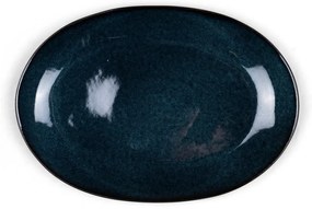 Fekete-kék kőedény tányér Gastro Dark Blue/Black – Bitz
