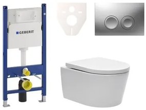Fali WC szett Geberit előtétfalas szereléshez + SAT Brevis WC SIKOGES7W3
