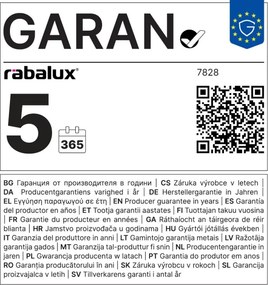 Rabalux 7828 - LISBON LED kültéri lámpa 7W, 230V, 30 cm, IP54