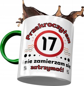 Zöld Bögre Születésnapra 17 17. 17. Ajándék Nyomtatott Fotóval