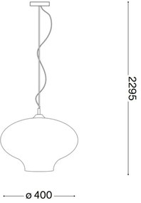 Ideal Lux - Csillár zsinóron BISTRO 1xE27/60W/230V átm. 40 cm átlátszó