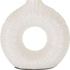 Fehér kerámia asztali lámpa textil búrával (magasság 43 cm) Seta – Mauro Ferretti