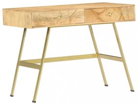 fiókos tömör mangófa íróasztal 100 x 55 x 75 cm