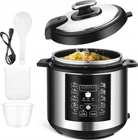 6 literes elektromos multifunkciós kukta rizs, leves főzéshez, 1050W, automata