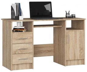 Íróasztal - Akord Furniture - 124 cm - sonoma tölgy