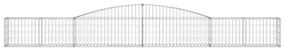 4 db íves horganyzott vas gabion kosár 400x30x40/60 cm
