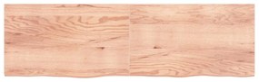 világosbarna kezelt tömör tölgyfa fali polc 200 x 60 x (2-4) cm