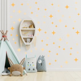 PIPPER. Textil falmatrica "Csillagok" Szín: Sárga