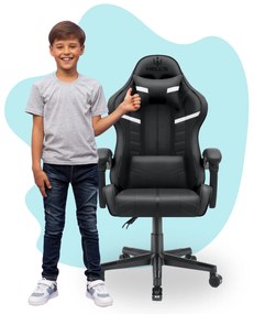 Hells Gyerek játékszék Hell's Chair HC-1004 KIDS Fekete Fehér