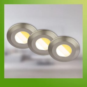 Briloner 7589032 - szett 3xLED dimmelhető fürdőszobai mennyezeti lámpatest KLIRA 1xLED/4,9W/230V IP44 króm