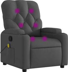 vidaXL sötétszürke szövet dönthető masszázsfotel