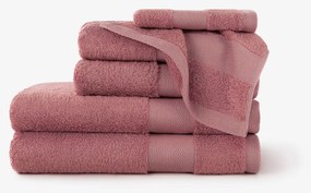 Goldea bambuszszálas törölköző és fürdőlepedő - pasztell borvörös 30 x 50 cm