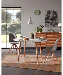 Fehér bővíthető étkezőasztal fehér asztallappal 90x120 cm Oqui – Kave Home