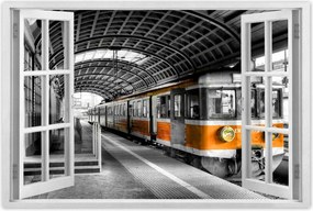 Poszterek 120x80 Narancssárga vonat