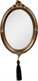 Barna ovális fali tükör rojtokkal 16x2x23 cm