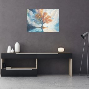 Üveg kép – Az élet és szerelem fája (70x50 cm)