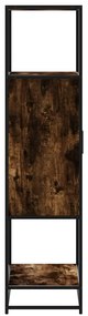 Highboard sonoma tölgy 68x35x139 cm gépelt fa és fém